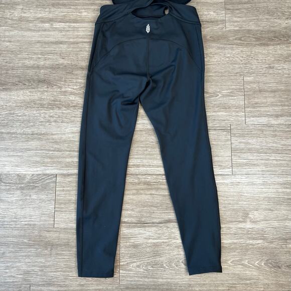 Free People Movement Black Back It Up Onesie Athletic Jumpsuit Bodysuit (Sz XS) - Picture 7 of 8